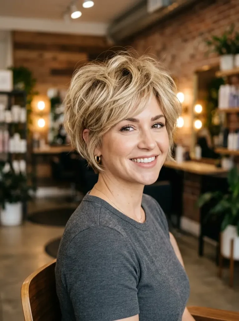 Voluminous Pixie Bob Haircut