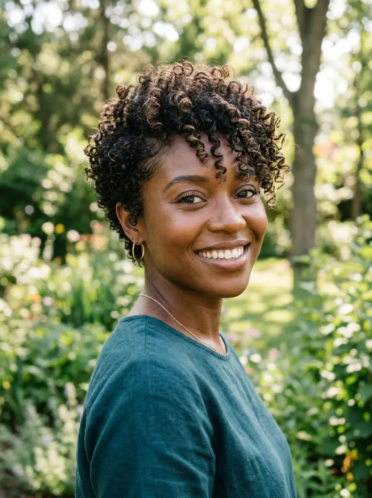 Wash-and-Go Curly Pixie