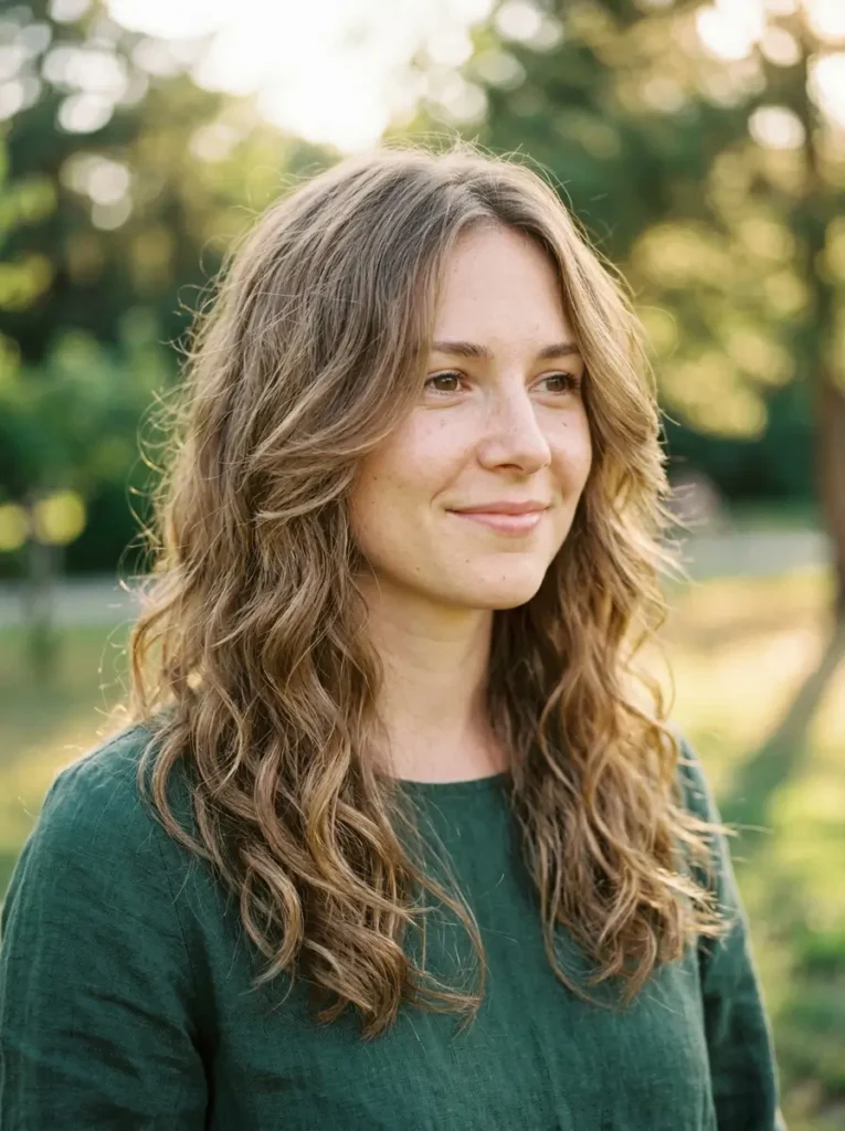 Wavy Hair with Face Framing Layers