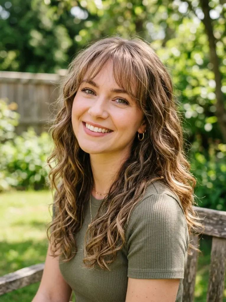 Wavy Hair with Wispy Bangs