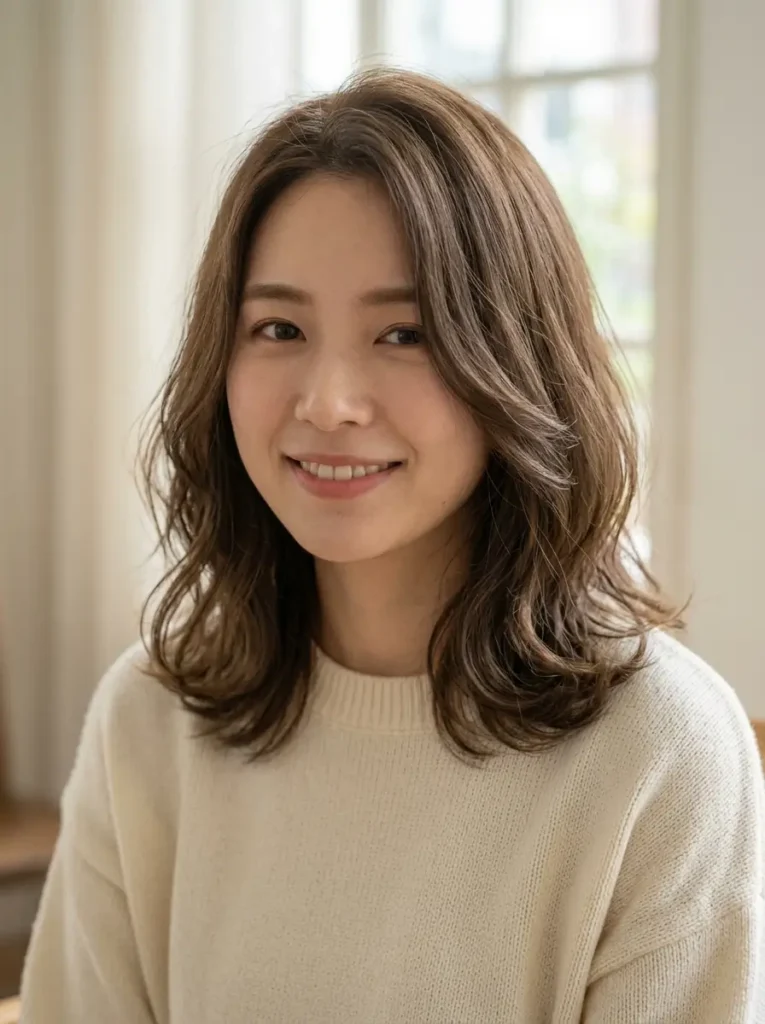 Wavy Shoulder Length Haircut