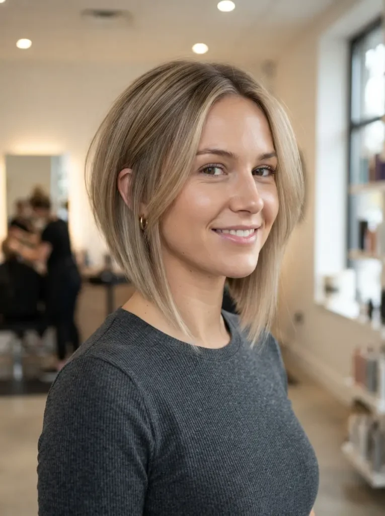 Angled Bob for Fine Hair