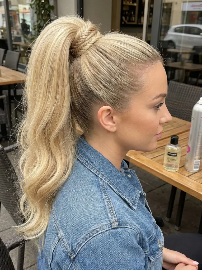 Barbie Ponytail with Braided Base