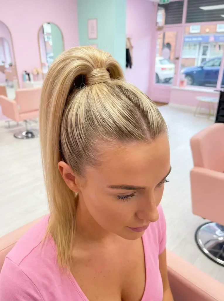 Barbie Ponytail with Middle Part