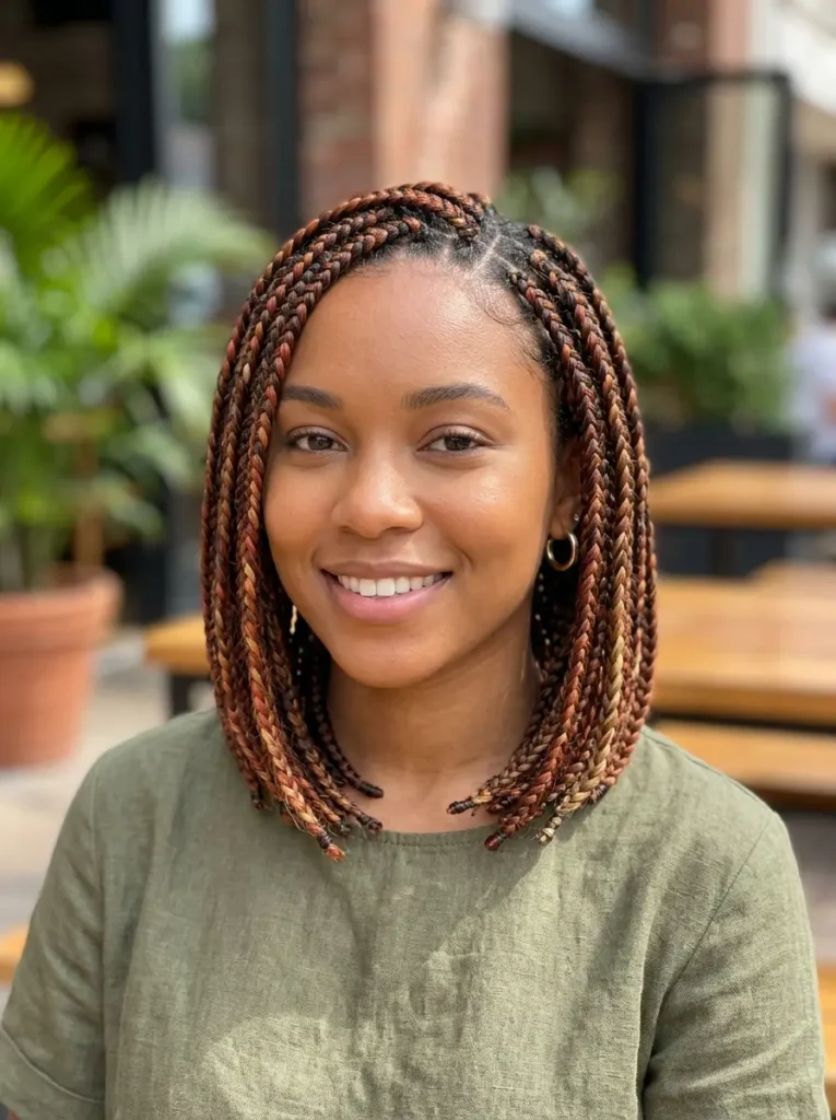 Bob Braids with Color