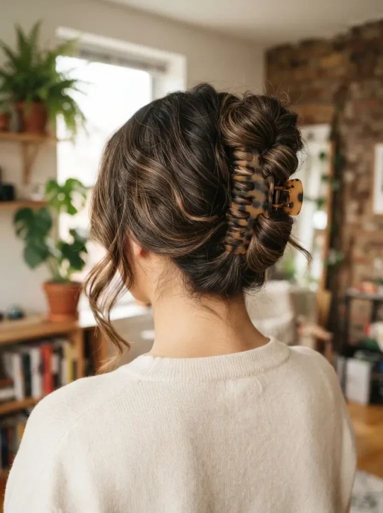 Claw Clip Bun for Thick Hair