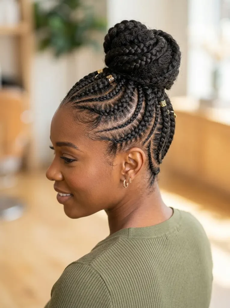 Cornrow Updo
