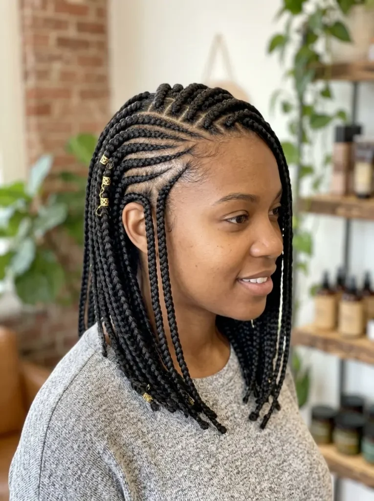 Cornrows with Box Braids
