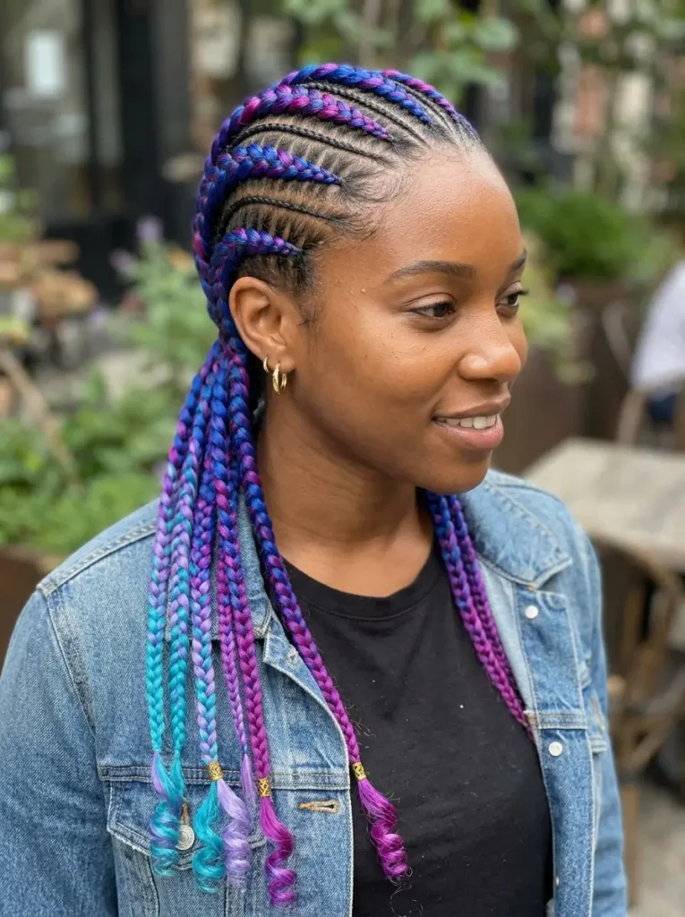 Cornrows with Color