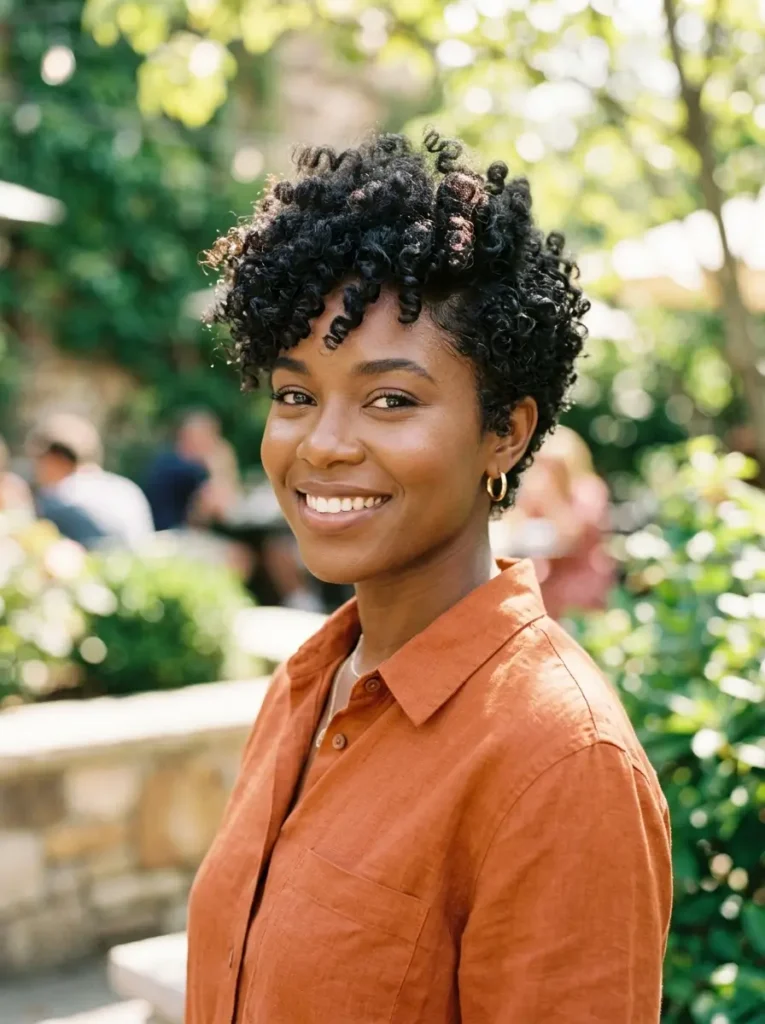 Curly Pixie for Thick Hair