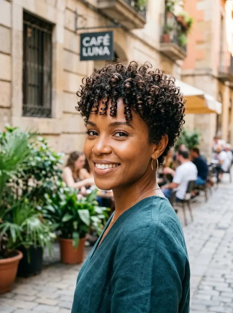 Curly Pixie with Defined Ringlets