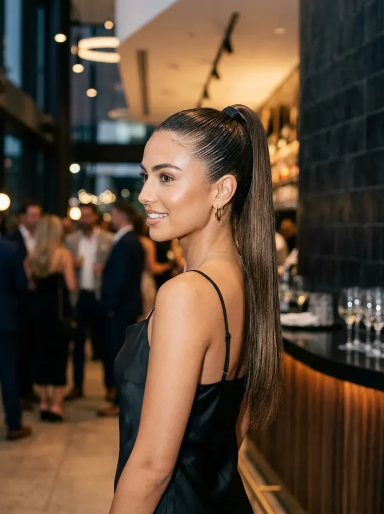 High Slick Back Ponytail