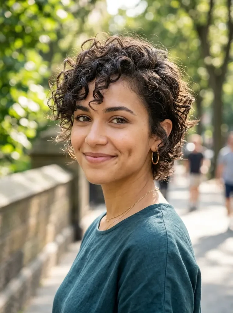 Long Curly Pixie With Wispy Ends