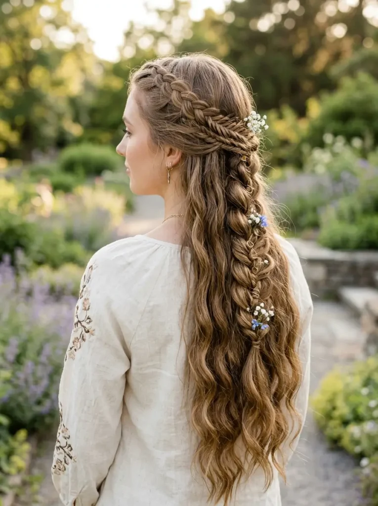 Long Hair with Braided Details