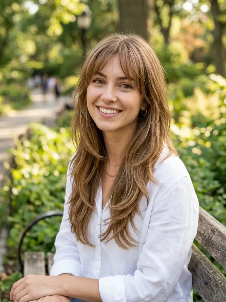 Long Layers with Wispy Bangs