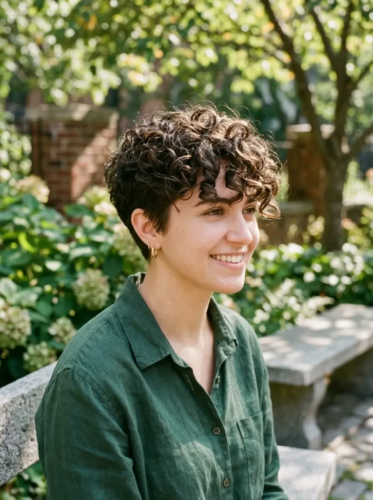 Long Top Curly Pixie CutLong Top Curly Pixie Cut