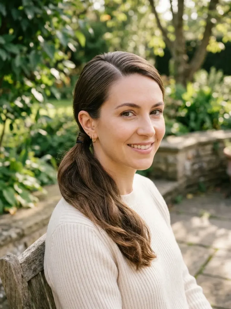 Low Ponytail with Side Part