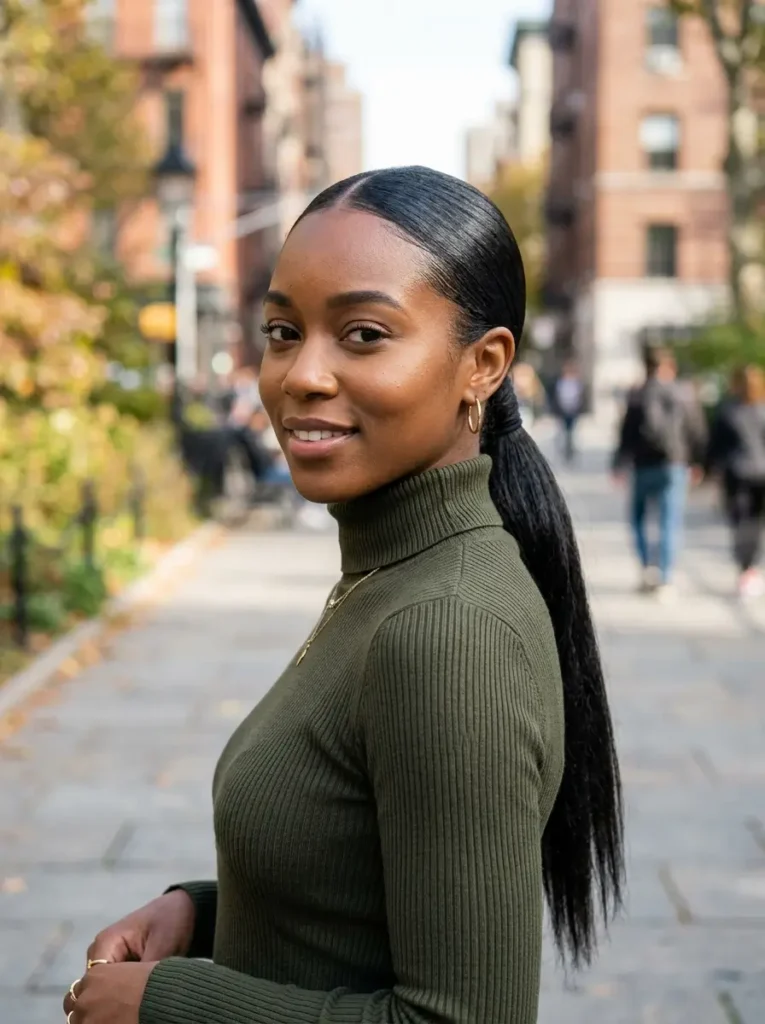 Low Slick Back Ponytail