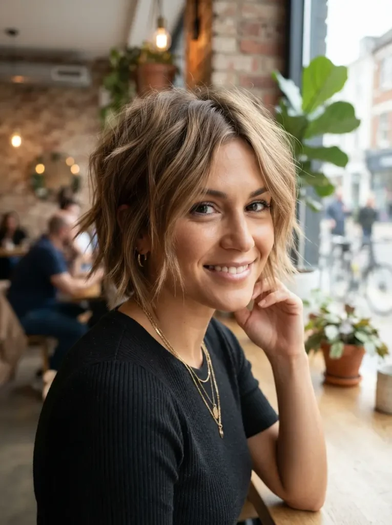 Short Choppy Layered Bob