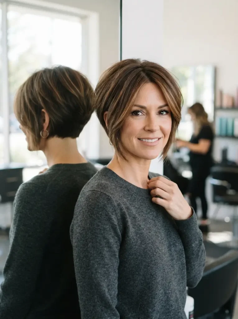Short Stacked Layered Bob
