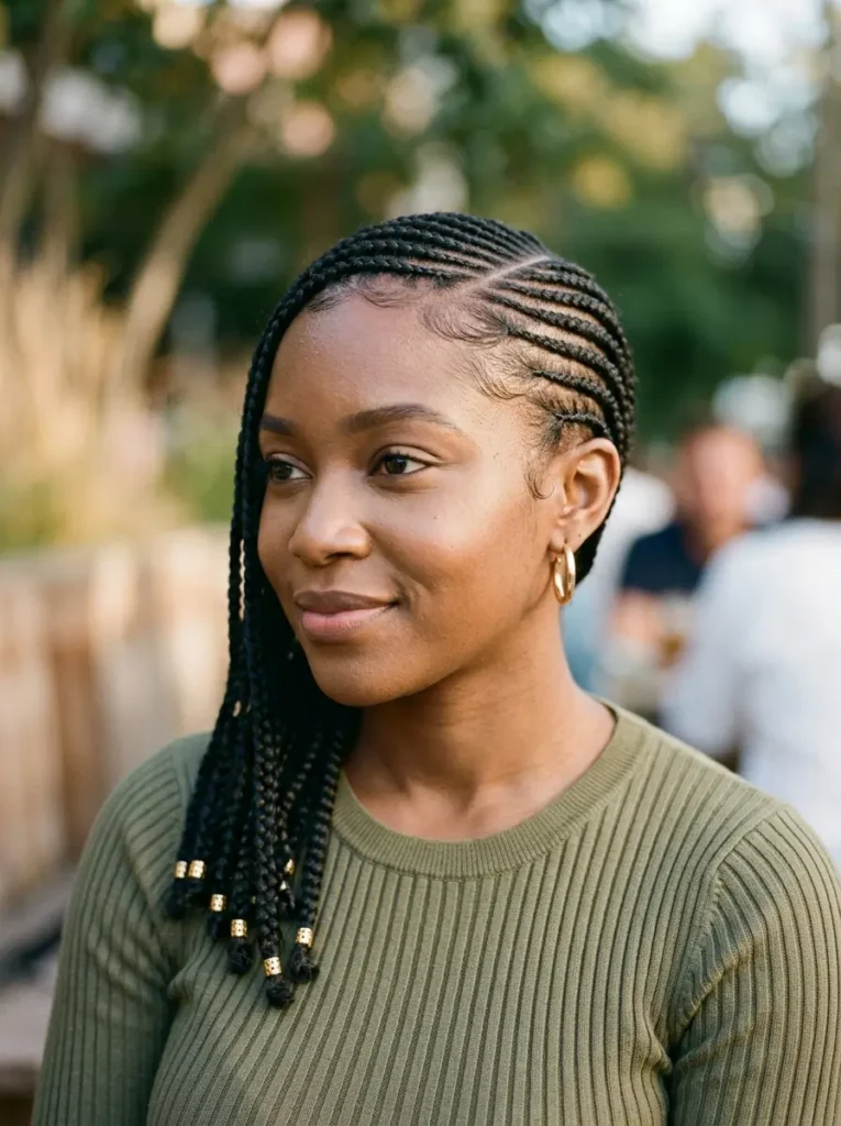 Side Part Cornrows