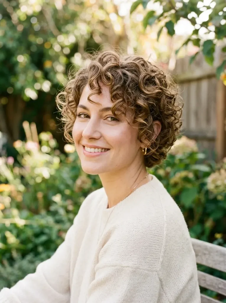 Soft Long Curly Pixie Cut