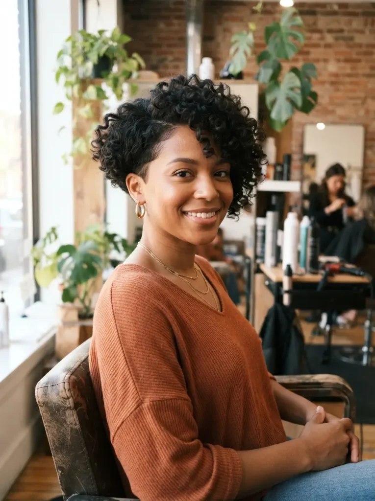 Tapered Curly Bob