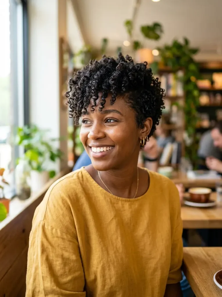 Wash-and-Go Long Curly Pixie Cut