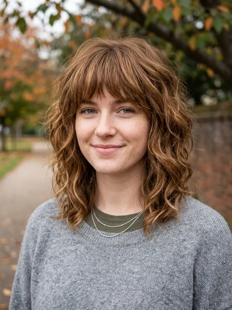 Wavy Shag with Bangs