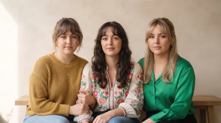 French Wispy Bangs for Round Faces That Look Soft and Flattering